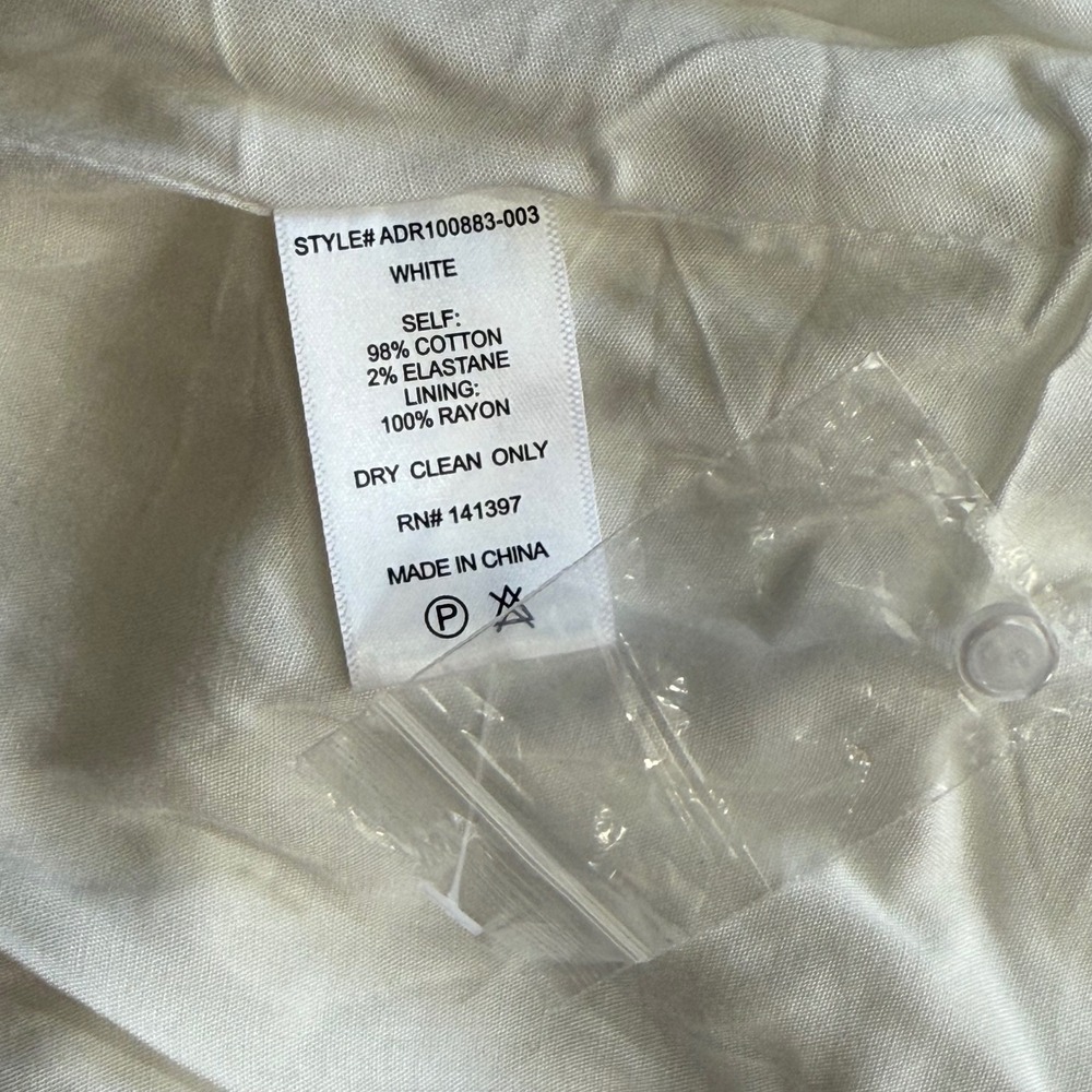 ASTR Nordstrom White Dress Ruffle Hem Drawstring Waist Long Sleeve Size: XL - Picture 8 of 9